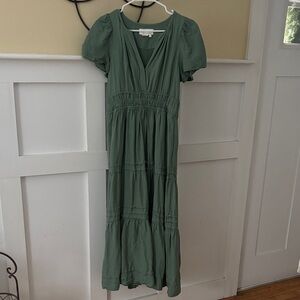 Anthropologie Sage Green Midi Dress